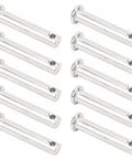 10Pcs Stainless Steel Clevis Pin Set 304 Flat Head Pins with Holes Universal T Shape Round Pins displayed