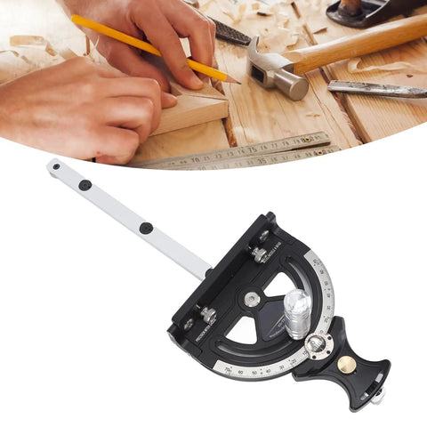 Killer Precision Miter Gauge For Table Saw Dials In Tight Cuts Adjustable 0 To 70 Angle Lock with cushioned handle, aluminum.