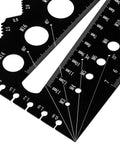 Two black metal thread-pitch gauges (ME210G) with metric and imperial scales and circular holes.