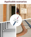 Image showing various electrical wiring scenarios for the Automatic Electrician Wire Puller Drill Powered Cable Threading Rig.