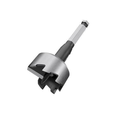 Pro Grade Self Feed Drill Bit With Single Cutter For Woodworking Two And One Eighth Inch Aggressive Screw Thread