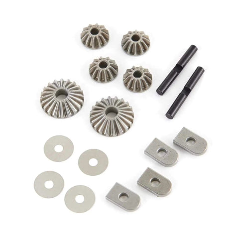 Beefy Differential Gear Set For 1 Eighth Scale RC Cars, Precision Machined Steel Gears With Metal Cross Shafts, Durable Replacement Part