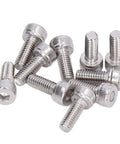 Badass 100 Piece Hex Socket Head Cap Screws And Galvanized Steel Fastener Kit With M4x0 7mm Thread showing M4 screws stacked.