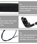 Throttle Cable Kit With Twist Throttle And 47 Inch Cables For 22mm Handlebars Universal Motorcycle ATV 110cc To 250cc Replacement Kit features durable PVC grip, steel clamp, and wire rope detail.