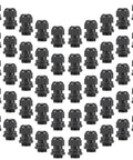 50 Pack Half Inch NPT Cable Glands IP68 Waterproof Nylon Strain Relief Cord Grips Connectors With Gaskets And Locknut Built Tough Weatherproof Wire Grommets For Electrical Industrial Wiring Black, black nylon glands arranged on white