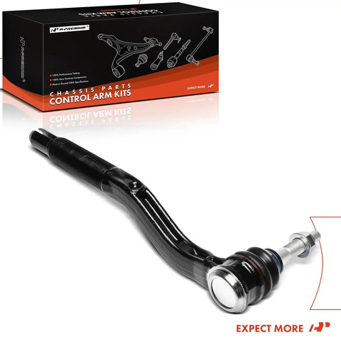 Front Left Outer Tie Rod End for Jeep Wrangler JL and Gladiator JT 2018 to 2024 Replacement Steering Linkage Easy Install OE Fit Beefy Heavy Duty Ball Joint, black steel