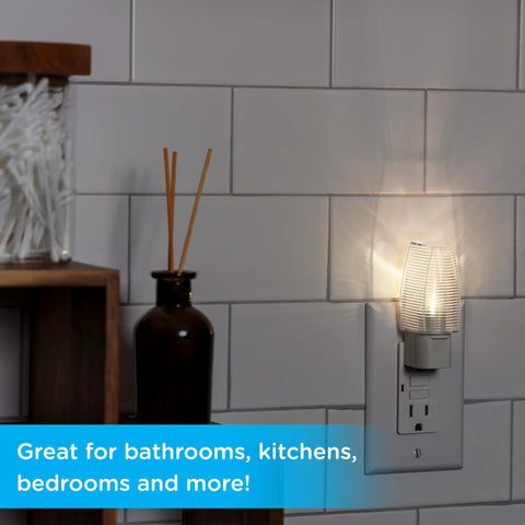 LED Night Light Plug In With Dusk To Dawn Sensor Warm White Glow UL Certified Energy Efficient in bathroom outlet