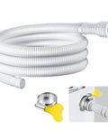 Universal Dehumidifier Drain Hose Kit 6.5 Ft Three Quarters Inch FHT With Cuttable Rubber Adapter And Clamp leak free