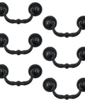 Six Pack 2.5 Inch Silver Vintage Drop Bail Drawer Pulls For Kitchen Cabinets And Furniture, Durable Zinc Alloy Handles, front view