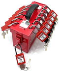 Lockout Tagout Box Kit Set Of 3 Portable Padlock Boxes With Transparent Acrylic Sides For Quick Visual Checks Heavy Duty Steel Construction Group LOTO Boxes For On Site Maintenance And Team Safety Compliance