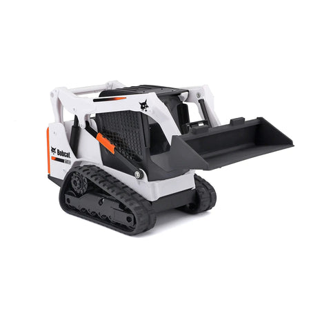 Remote Control Bobcat T590 Track Loader Toy For Realistic RC Construction Play, Built Tough, multicolor finish, side view