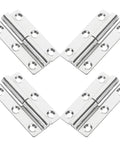 Heavy Duty Stainless Steel Door Hinges Lift Off 4 Pack Replacement Kit for Doors and Windows, shiny finish displayed