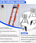 Extension Ladder Lock Kit For 28-11 Rungs, Compatible With 24 To 32 Ft Aluminum And Fiberglass Ladders, No-Fuss Easy Install Rung Locks, Durable Heavy-Duty Locking System For Safer Heights And Quick, Reliable Setups showing ladder lock parts and replacement use