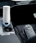 Premium No Sweat 500 Ml Portable Electric Kettle With Smart Temp Control in car cup holder for travel heating water.