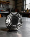 Heavy Duty 40 Micron NPT Hydraulic Tank Breather Cap 2 Pack, aluminum alloy vent filter, bottom view on metal surface.