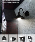 Outdoor Motion Sensor LED Bulbs 13W 100W Equivalent Dusk To Dawn PIR Infrared Motion Activated 5000K E26 A19 installed on wall