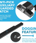 Stainless Steel Door Push Bar Panic Exit Device With Handle Lever Black 32 Inch Heavy Duty Panic Hardware feature details