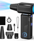 Electric Portable Air Duster With Brushless Motor 200000 RPM Peak 58 Meters Per Second Wind Stepless Speed Pro Level Rechargeable Cordless