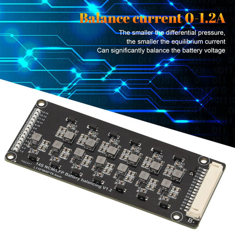 Smart Battery Equalizer Automatic Voltage Balancer Low Power Draw Protects Lithium Ion Packs, 14S battery balancing board
