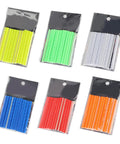 Multicolor 72 Piece Bicycle Spoke Reflectors Kit With 360 Degree Visibility For Night Riding Reflective Stickers in packaging