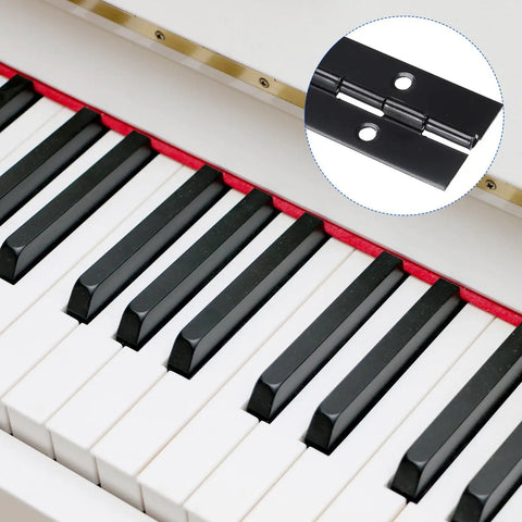 Premium Black Coated Piano Hinge 30 Inch Continuous Stainless Steel Door Hardware Heavy Duty Cut To Fit Length Zero Gaps Marine Boat Cabinet Box Furniture Easy Install Kit on piano keys.