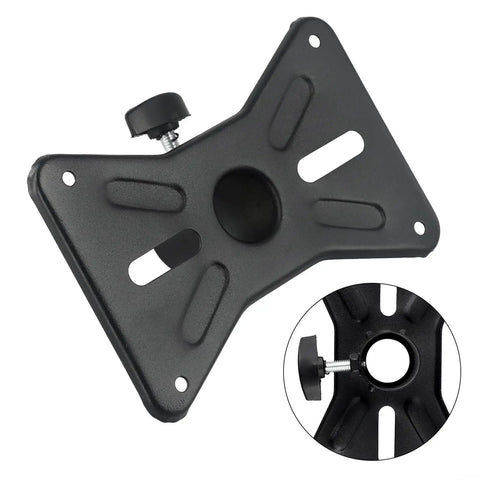 Close-up of Rotatable 35Mm Metal Speaker Mount Adapter Top Cap for DJ Tripod Stand showing adjustable angle feature.