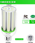 Beast 150W LED High Bay Light Bulbs 5000K 18000LM 110-277V E26 E39 Base Two Pack with dimensions and specifications