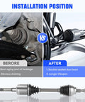Comparison of old and new Ford Front Left CV Axle Shaft Assembly For Escape And Lincoln MKZ 2013 Through 2019 2.0L 2.5L L4 1.5L 1.6L Replacement 66-2284 Ready To Install Direct Fit For Quick Install And Reliable Performance Every Time