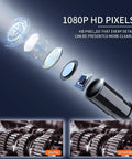 Exploded view of IP67 Waterproof Endoscope Camera With 1080P HD Image Articulating Borescope 4.3 Inch Color LCD 8 LED Lights 5m Cable