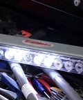 Advantage Wireless Tow Light Bar 22 Inch LED Magnetic Trailer Light Kit on a workbench with tools and accessories