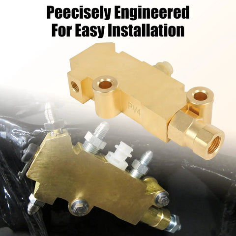 Badass Brake Proportioning Valve For Four Wheel Disc Systems, solid brass, engineered for quick installation on classic vehicles.