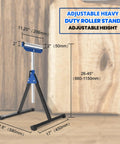 Folding Beefy Roller Stand Heavy Duty Steel Support With 60Kg Load Capacity Portable Infeed Outfeed Roller for workshop