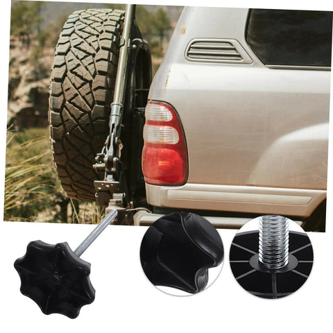 Heavy Duty Car Spare Tire Hold Down Bolt Replacement with Durable Metal and Plastic Build, easy install on rear-mounted tire