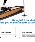 Indoor Skiing Simulator For Home Workouts with ergonomic poles and side-to-side sliding for balance and reflex training