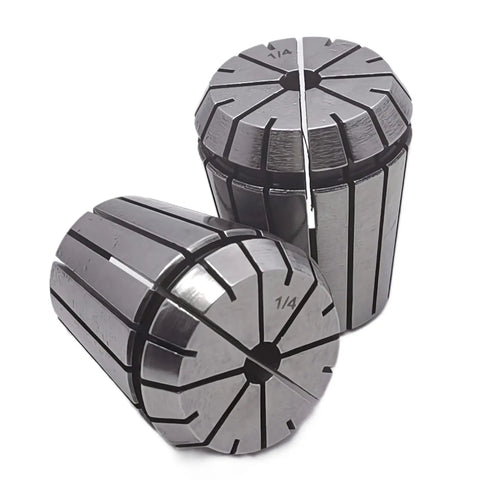 Quarter Inch Spring Collet Set For CNC Engraving Machines And Milling Lathe Tools, Two Pack, ER32 Compatible, 66Mn Steel