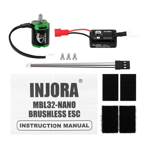 MBL32-NANO Brushless ESC And Green Viper 1621 3600KV Motor Bundle For 1/30 Axial SCX30 RC Cars with manual and accessories