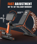 Adjustable Weight Bench With 1000 Lbs Capacity, Heavy Duty Foldable Home Gym Bench for full body workouts, incline decline angles