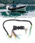 Ignition Key Switch Assembly for Yamaha Outboards 225 250 HP and International Motors Control Box 6 300 HP Replacement