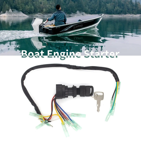 Ignition Key Switch Assembly for Yamaha Outboards 225 250 HP and International Motors Control Box 6 300 HP Replacement