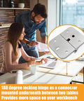 180 Degree Zinc Alloy Adjustable Locking Hinges Set Of 4 For Drop Leaf Tables And Desks, Anteisi Torque Hinges With Copper Parts