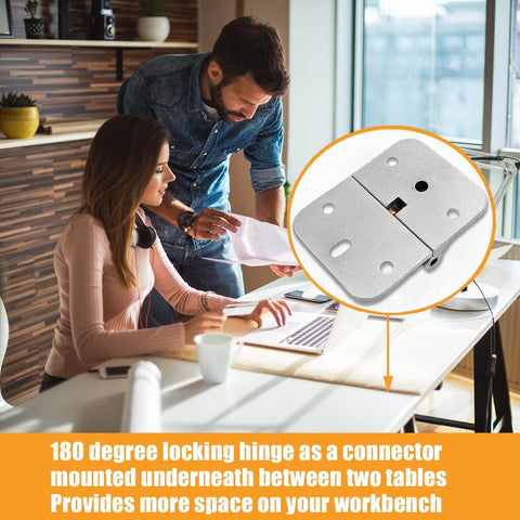 180 Degree Zinc Alloy Adjustable Locking Hinges Set Of 4 For Drop Leaf Tables And Desks, Anteisi Torque Hinges With Copper Parts