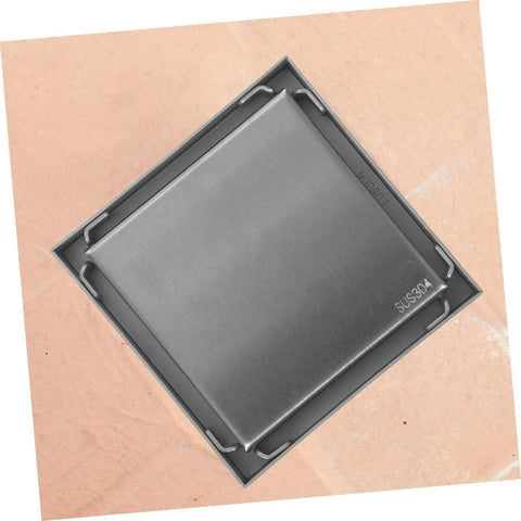 Heavy Duty Stainless Steel Shower Floor Drain Filter Top Shelf Hair Catcher Strainer for Bathroom Tub and Sink, top view.