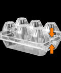 Bulk 120 Pack Stackable Egg Cartons Half Dozen 6 Count For Kitchen Refrigerator Market Farm Storage Durable Plastic With Snap Lid Closure