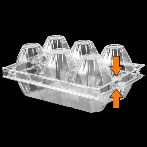 Bulk 120 Pack Stackable Egg Cartons Half Dozen 6 Count For Kitchen Refrigerator Market Farm Storage Durable Plastic With Snap Lid Closure
