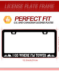 Stainless Steel License Plate Frame 12x6 Inches With Screws, Durable Camping Style Road-Trip Ready Plate Holder, Noise-Reducing Shield