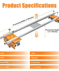 58 Inch Router Sled For Flattening Slabs, Pro Grade 3 Axis Adjustable High Precision Slab Flattening Jig For Woodworking, Heavy Duty Router Guide