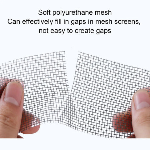 Hands holding Strong Adhesive Screen Repair Tape For Windows And Doors No Tool Needed Quick Fix For Tears And Cracks Self Adhesive Backing