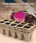 Stack of 120 Cell Biodegradable Peat Pots Seed Starter Trays 12 Pack With 15 Plant Labels For Indoor Garden Germination Kit Easy Seedling Starter For Flowers Herbs Tomatoes And Cucumbers Eco Friendly with sprouts