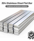 304 Stainless Steel Flat Bar 4 Piece Set, One Eighth Inch Thick, One Inch Wide, Twelve Inch Length, Brushed Rectangular Metal Bar for DIY Crafts and Metalworking Projects, Corrosion Resistant, Laser Cut Edges For Easy Use