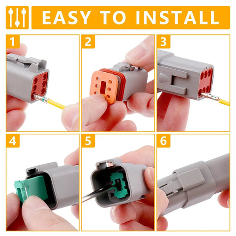 Step-by-step guide for installing Deutsch DT Connector Kit 540 Piece Set with KN16 Crimper and Removal Tool